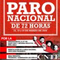 Paro de 72 horas por parte de la CNTE, cuáles son sus exigencias